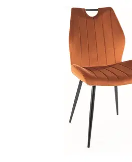 Židle Jídelní židle ARCO VELVET Signal Skořicová