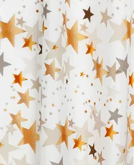 Závěsy Bellatex Sprchový závěs Hvězdy béžová, 180 x 200 cm