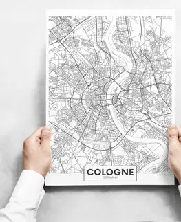 Moderní obrazy Sada obrazů - Map Of Cologne II