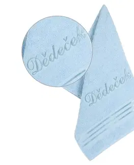 Ručníky Bellatex Froté ručník s výšivkou Dědeček světle modrá