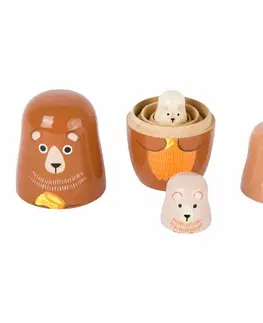 Dřevěné hračky Small Foot Matrjoška medvědí rodina