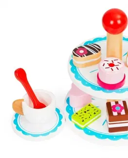 Hračky Dřevěná sada podnosů na dort od Ecotoys
