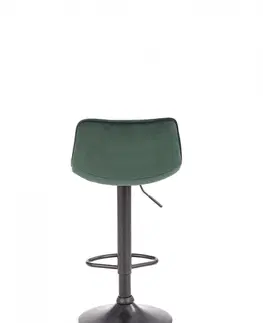 Barové židle HALMAR Barová židle Forbia tmavě zelená