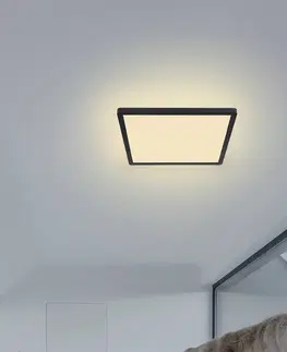 Stropní svítidla Globo LED stropní světlo Sapana, hranaté, stmívací černá