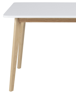 Jídelní stoly Dkton Jídelní stůl Niecy 120 cm bílý lakovaný