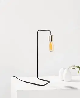 Lampy a lampičky Stolní lampa DENGE černá nikl