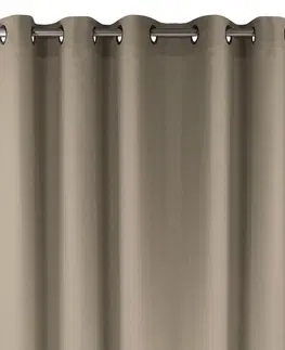 Záclony Závěs Homede Carmena se stříbrnými průchodkami béžový, velikost 220x175