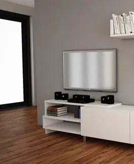 Televizní stolky Televizní stolek DIZAYN bílá