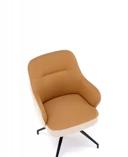 Židle Otočné jídelní křeslo K527 Halmar Béžová