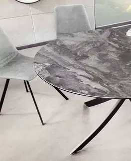 Jídelní stoly LuxD Kulatý jídelní keramický stůl Halia 120 cm taupe