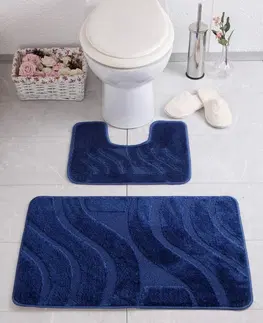 Koupelnové předložky L'essentiel Sada koupelnových koberečků SYMPHONY tmavě modrá