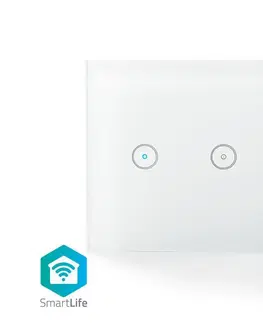 Domovní alarmy   Wi-FiWS20WT − Chytrý spínač osvětlení 300W/100-240V dvojitý 
