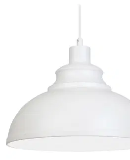 Klasická závěsná svítidla Sessak Závěsný retro lustr Corbin - pr. 290 x 200 mm, 60 W, bílé SE CORKV