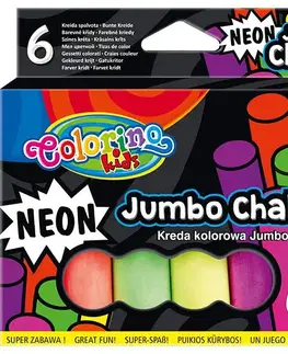 Hračky PATIO - Colorino chodníkové křídy Neon Jumbo 6 barev