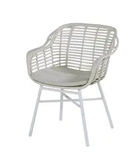 Zahradní židle a křesla Cecilia zahradní jídelní židle - bílá