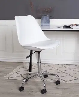 Kancelářská křesla Norddan Designová kancelářská židle Maisha bílá - Skladem
