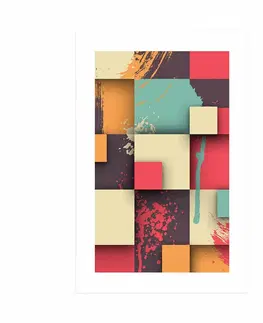 Abstraktní a vzorované Plakát s paspartou abstraktní textura