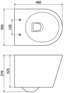 Záchody MEXEN Rico Závěsná WC mísa včetně sedátka s pomalým tenkém, duroplast, bílá mat 30724001