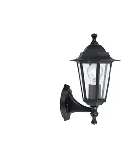 Zahradní lampy Eglo EGLO 22468 - Venkovní nástěnné svítidlo LATERNA 4 1xE27/60W černá 