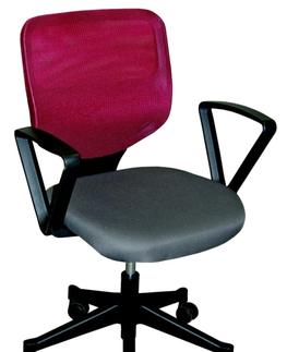 Kancelářské židle Manažerská židle VERA, šedá/vínová Z EXPOZICE PRODEJNY, II. jakost