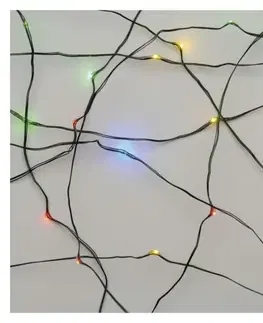LED řetězy EMOS LED vánoční nano řetěz zelený, 15 m, venkovní i vnitřní, multicolor, časovač D3AM03