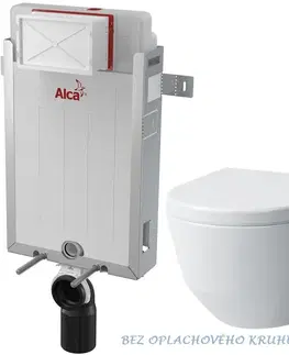 WC sedátka ALCADRAIN Renovmodul předstěnový instalační systém bez tlačítka + WC LAUFEN PRO RIMLESS + SEDÁTKO AM115/1000 X LP1