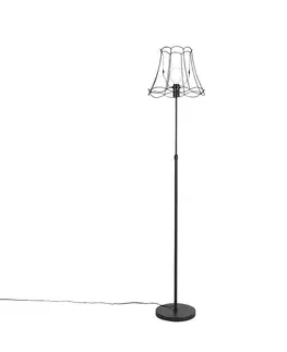 Stojaci lampy Stojací lampa černá s nastavitelným rámem Granny 35 cm - Parte