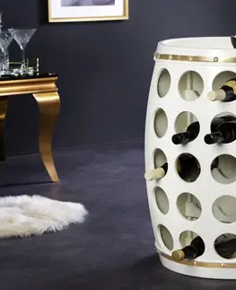Regály a poličky LuxD Regál na víno Winebar 66 cm bílý