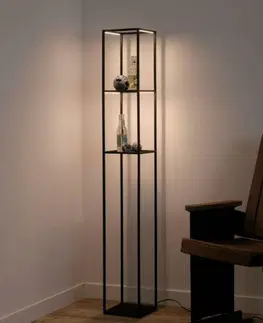 LED stojací lampy PAUL NEUHAUS LED stojací svítidlo, černá, teplá bílá, stmívatelné, do interiéru 3000K