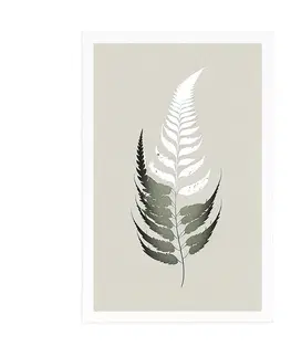 Botanické Plakát minimalistický lístek z kapradiny