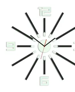 Nalepovací hodiny ModernClock 3D nalepovací hodiny Sheen wenge-bílé