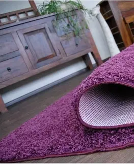Koberce a koberečky Dywany Lusczow Kusový koberec SHAGGY Izebelie 5cm fialový, velikost 250x400