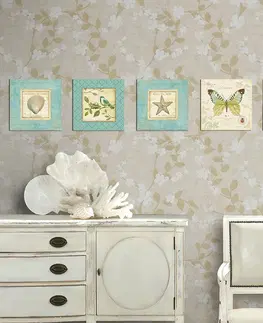 Obrazy Hanah Home Sada obrazů Butterflies 5 ks 15x15 cm