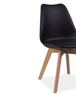 Jídelní sety Jídelní židle KRIS dub Signal Černá