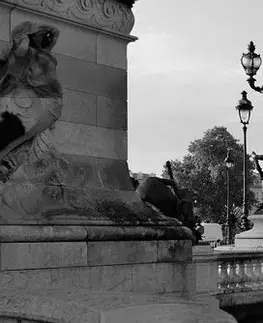 Černobílé obrazy Obraz most Alexandra III. v Paříži v černobílém provedení