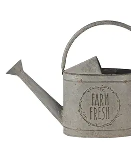 Květináče a truhlíky Dekorativní šedá retro konev Fresh farm - 45*16*33 cm Clayre & Eef 6Y4249