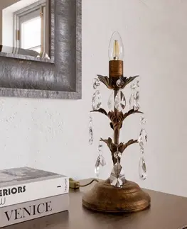 Stolní lampy ONLI Stolní lampa Teresa s krystaly, bez stínidla