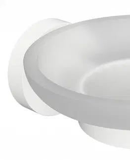 Misky na mýdlo SAPHO X-ROUND WHITE mýdlenka, mléčné sklo, bílá mat XR803W