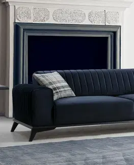 Pohovky a gauče Pohovka s lůžkem LISA trojmístná modrá