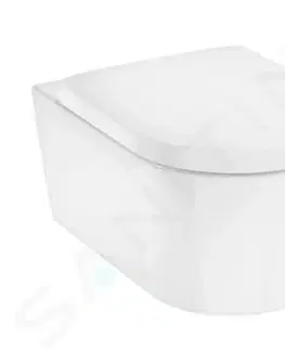 Záchody HANSGROHE EluPura S Závěsné WC se sedátkem SoftClose, AquaFall, HygieneEffect, bílá 62021450