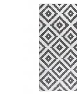 Koberce a koberečky Dywany Lusczow Kusový koberec SKETCH PATRICK bílý / šedý - čtverce, velikost 180x270