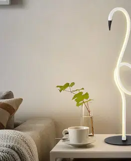 Stolní lampy Elstead Stolní lampa LED Flamingo, bílá