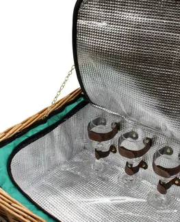 Chladící tašky a boxy Piknikový koš pro 4 osoby Ireland, 46 x 36 x 21 cm