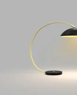 Stolní lampy do kanceláře WOFI Stolní lampa Roscoff 1x 10,5W LED 1100lm 3000K černá + zlatá 8001-104