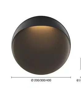Venkovní nástěnná svítidla Louis Poulsen Nástěnné svítidlo Louis Poulsen Flindt Ø40cm černé 2700K