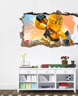 Pohádkové postavičky Originální plakát nálepka do dětského pokoje s postavičkou ninja go 120 x 74 cm