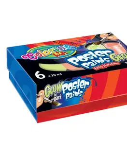 Hračky PATIO - Colorino temperové barvy svítící ve tmě 6 barev