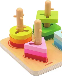 Živé a vzdělávací sady 2Kids Toys  Nasazovací geometrické tvary Gesta vícebarevné