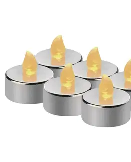 LED osvětlení na baterie EMOS LED dekorace - čajová svíčka stříbrná, CR2032, vnitřní, vintage, 1 ks DCCV12