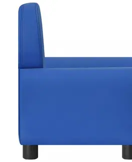 Dětské stoly a židle Dětské křeslo umělá kůže Dekorhome Modrá
